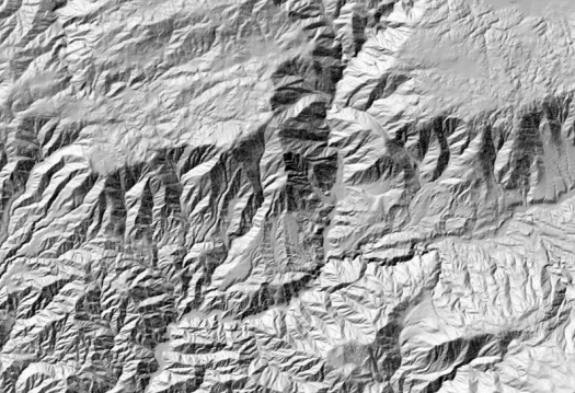 Traditional hillshade Traditional hillshade